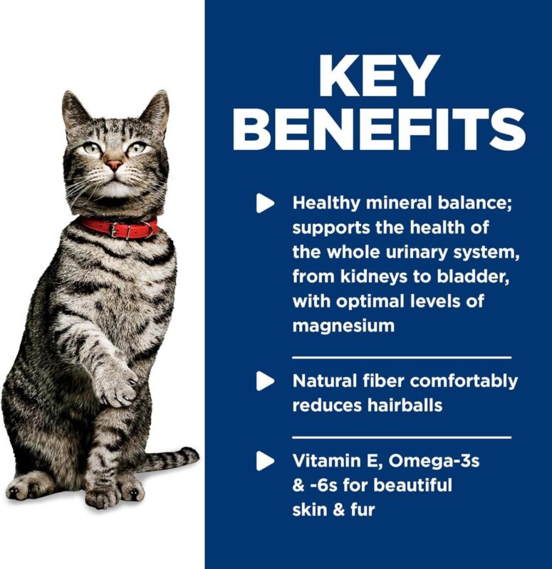 Hill's Science Diet Urinary Hairball Control, Adult 1-6, Urinary Track Health & Hairball Control Support, Wet Cat Food, Chicken Minced, 2.9 oz Can, Case of 24 : Pet Supplies