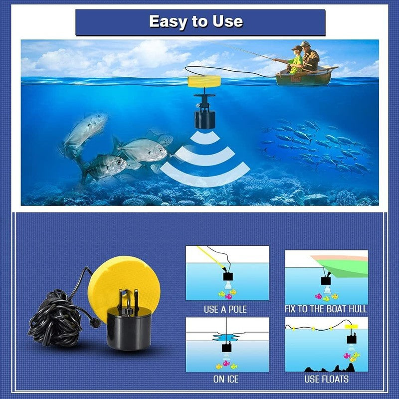 LUCKY Kayak Portable Fish Depth Finder Water Handheld Fish Finder Sonar Castable Kayak Boat Fishfinder Transducer Fishing LCD Display FFC1108 : Electronics