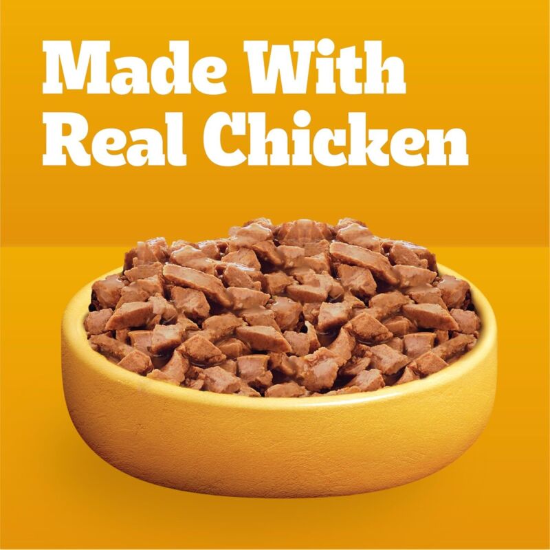 Pedigree Puppy Wet Dog Food Morsels in Sauce With Chicken, 3.5 oz. Pouches, 16 Pack