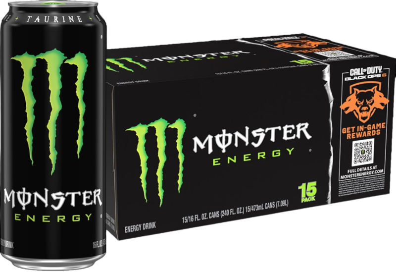 Monster Energy Drink, Green, Original, 16 Ounce (Pack of 15) : Grocery & Gourmet Food