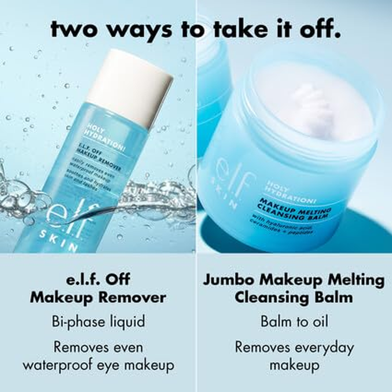 e.l.f. SKIN Holy Hydration Cleansing Balm Makeup Remover with Hyaluronic Acid