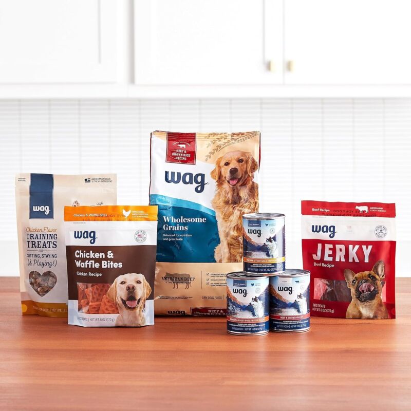 Wag Adult Premium Nutrition Dry Dog Food, Supports Stomach and Skin Health, Salmon and Brown Rice, 30 lb Bag : Pet Supplies