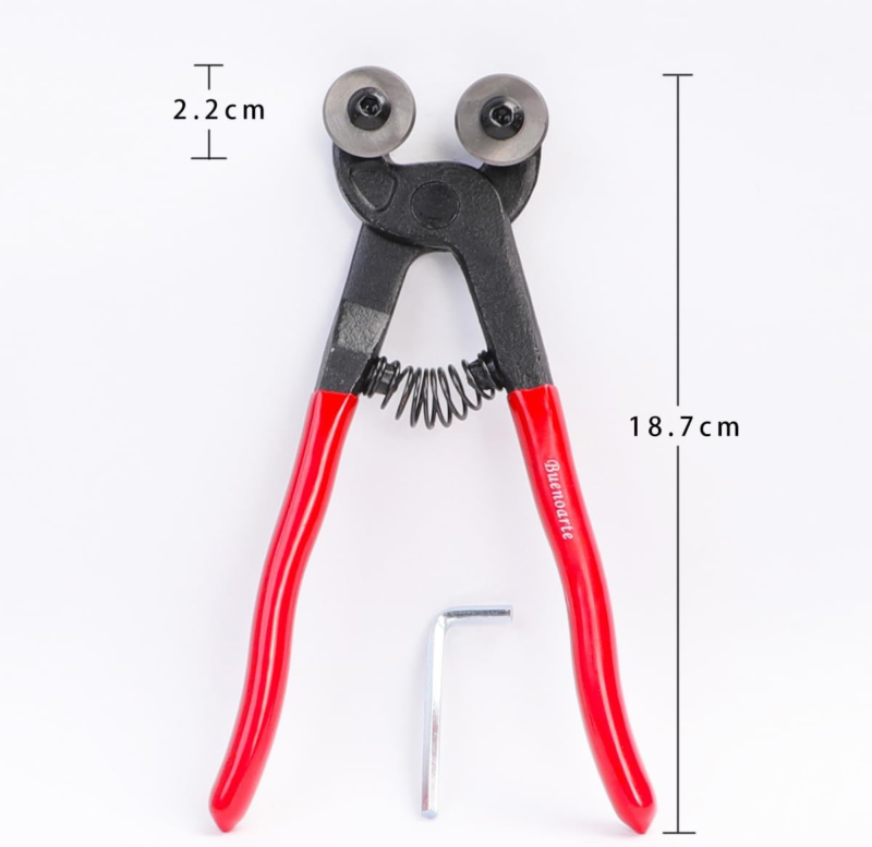 Glass Tile Nippers - Heavy Duty Wheeled Glass Mosaic Nipper & Hd Ceramic Tile Nipper, Tile Cutter Pliers Soft-grip Handle - Shapping Plier, Nipper Cutting Tools (7 Inch Wheeled Glass Mosaic Nipper) - Amazon.com