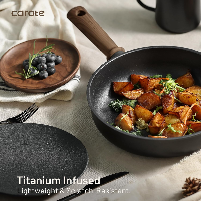 CAROTE Nonstick Pots and Pans,Cookware Set 16pcs Kitchen Cooking Sets, Pot and Pan Non Stick w/Frying pan: Home & Kitchen