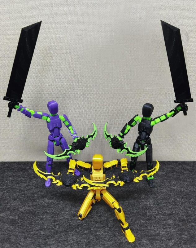 T13 (Assembly Completed) 3D Printed Action Figure,Dummy 13 Robot Action Figure, T13 Collectible Action Figure Articulated, for Collectors Desktop Decorations, muñeco de acción (Black Green) : Toys & Games