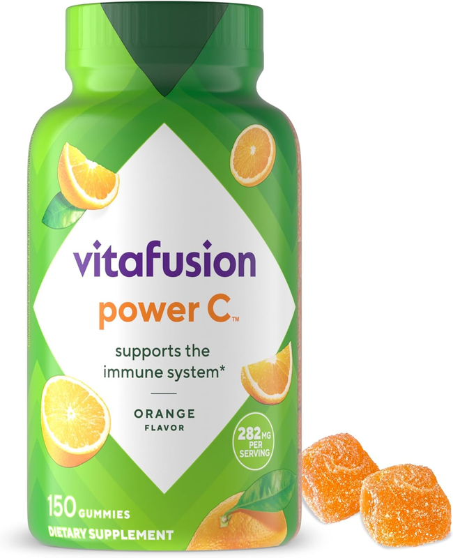 Vitafusion Power C Vitamin C Gummies for Immune Support, Orange Flavored, 282 mg Vitamin C, America’s Number 1 Gummy Vitamin Brand, 50 Day Supply, 150 Count : Health & Household