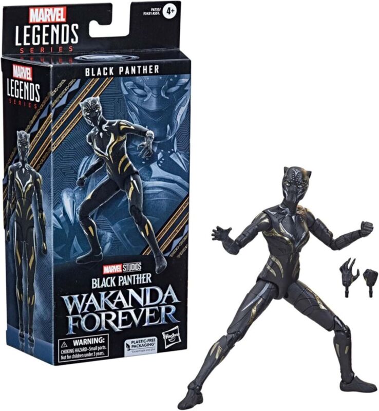 Marvel Legends Series Black Panther Wakanda Forever Black Panther 6-Inch MCU Action Figure Toy, 2 Accessories : Toys & Games