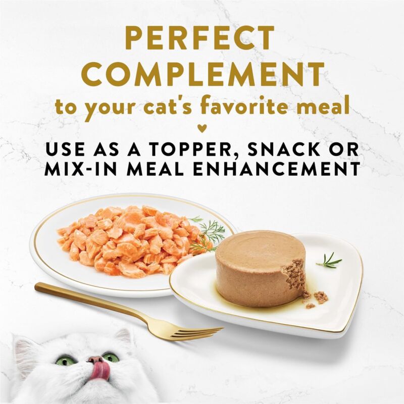 Purina Fancy Feast Appetizers Lickable Grain Free Wet Cat Food Topper Wild Alaskan Salmon Appetizer - (Pack of 10) 1.1 oz. Trays : Pet Supplies