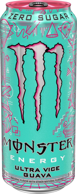 Monster Energy Ultra Vice Guava, Sugar Free Energy Drink, 16 Ounce (Pack of 15) : Grocery & Gourmet Food