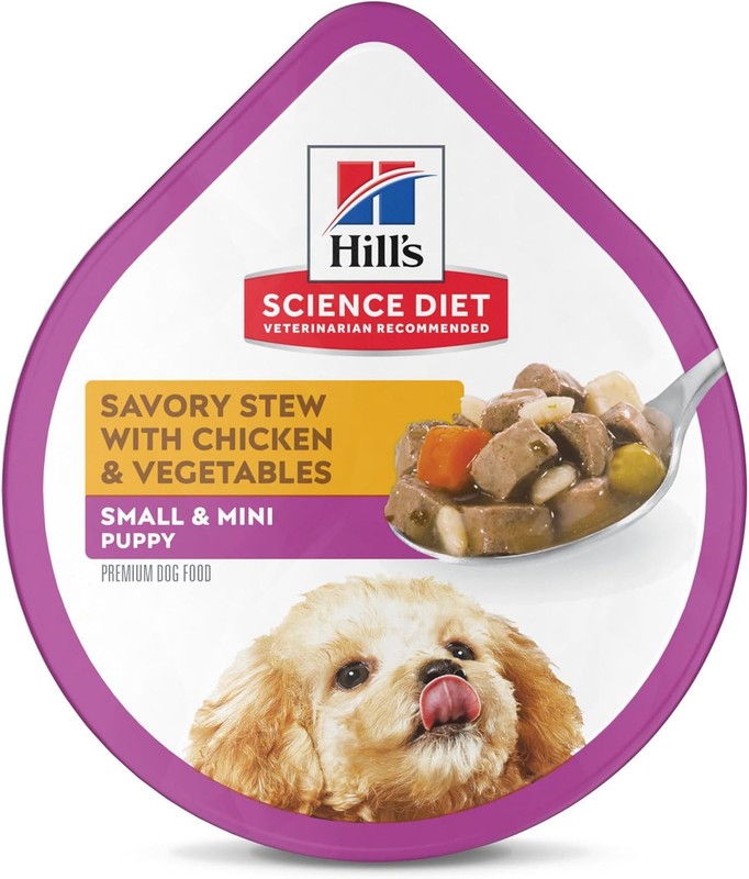 Hill's Science Diet Puppy Small Paws Savory Stew Chicken & Vegetables Canned Wet Dog Food, 3.5 oz., Case of 12: Pet Supplies: Amazon.com