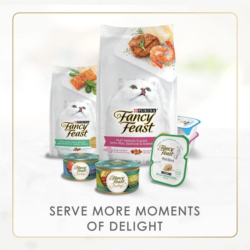 Purina Fancy Feast Grilled Wet Cat Food Seafood Collection in Wet Cat Food Variety Pack - (Pack of 30) 3 oz. Cans : Pet Supplies