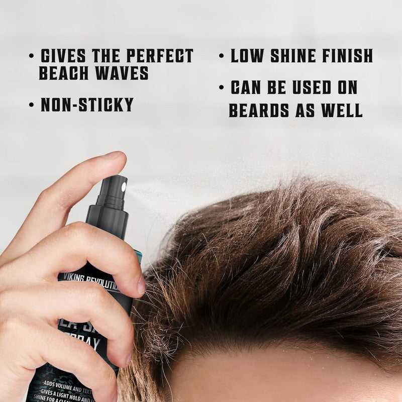 Viking Revolution Sea Salt Spray for Hair Men - Hair Texturizing Spray with Kelp, Aloe Vera and Red Algae Extract - Surf Spray to Add Volume and Texture Sea Salt Spray for Men Beach Hair Spray - 8.8oz : Beauty & Personal Care