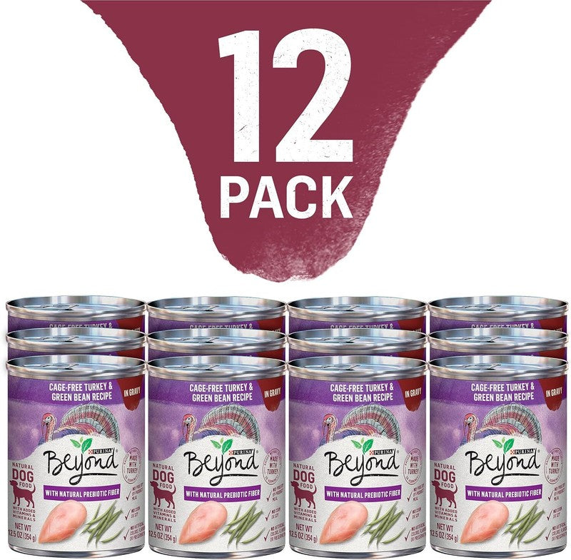 Purina Beyond Turkey and Green Bean in Gravy Natural Grain Free Wet Dog Food with Added Vitamins and Minerals - (Pack of 12) 12.5 oz. Cans: Pet Supplies: Amazon.com