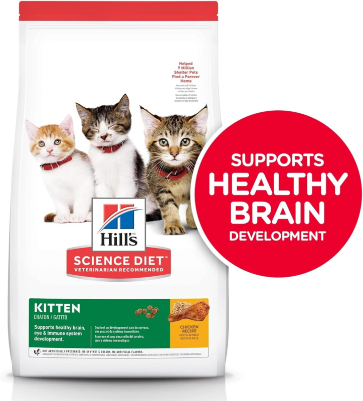 Hill's Science Diet Kitten, Kitten Premium Nutrition, Dry Cat Food, Chicken Recipe, 7 lb Bag : Pet Supplies