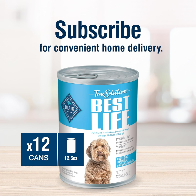 Blue Buffalo True Solutions Total Support Wet Dog Food for Adult Dogs, Made with Natural Ingredients, Chicken, 12.5-oz. Cans (12 Count): Pet Supplies: Amazon.com