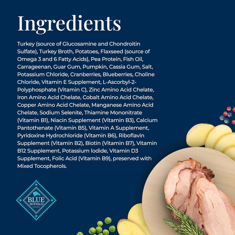 Blue Buffalo Basics Grain-Free Senior Wet Dog Food, Skin & Stomach Care, Limited Ingredient Diet, Turkey Recipe, 12.5-oz. Cans, 12 Count: Pet Supplies: Amazon.com