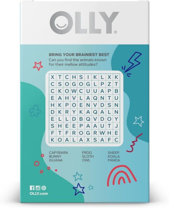 OLLY Mellow Buddies L’OLLY Pops, Omega-3 ALA, L-Theanine, Choline, Kids Dietary Supplement Lollipops, Supports a Calm Mood & Healthy Brain Function, Vegetarian, Raspberry Flavored, 25 Count : Health & Household