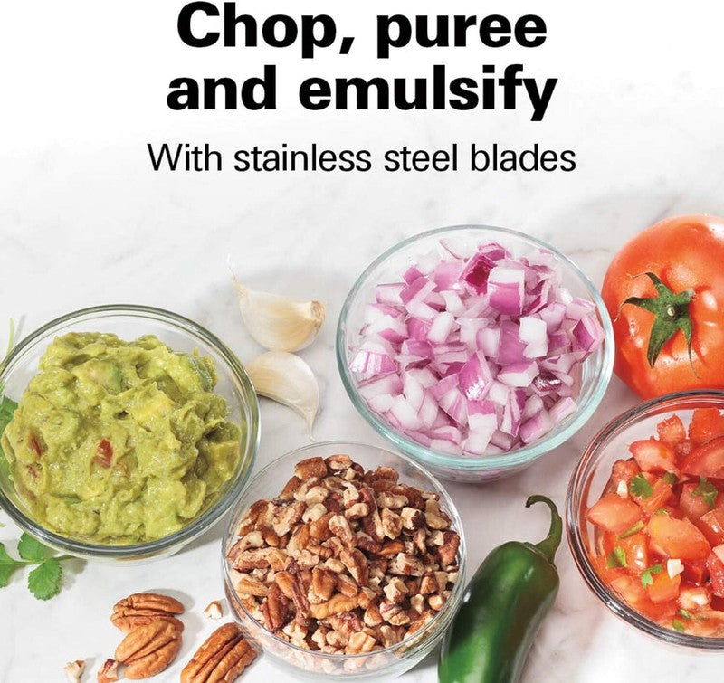 Hamilton Beach Electric Vegetable Chopper & Mini Food Processor, 3-Cup, 350 Watts, for Dicing, Mincing, and Puree, Black (72850): Home & Kitchen