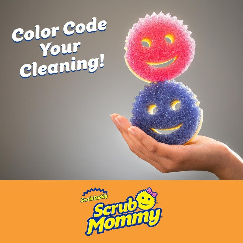Scrub Daddy Scrub Mommy Sponges - Dish Scrubber + Non-Scratch Cleaning Sponges Kitchen, Bathroom + Multi-Surface Safe - Dual-Sided Dish Sponges for Scrubbing - Online Exclusive (3 Count) : Health & Household