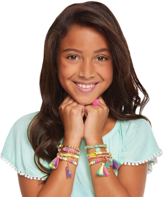 Make It Real: Neo-Brite Chains & Charms Kit - Create 10 Unique Cord & Tassel Charm Bracelets, 195 Pieces, Includes Play Tray,DIY Playful Charm & Jewelry Kit, Tweens & Girls, Arts & Crafts, Ages 8+ : Toys & Games