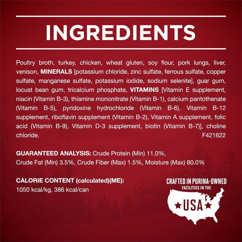 Purina ONE High Protein Wet Dog Food True Instinct Tender Cuts in Dog Food Gravy With Real Turkey and Venison - (Pack of 12) 13 oz. Cans: Pet Supplies: Amazon.com