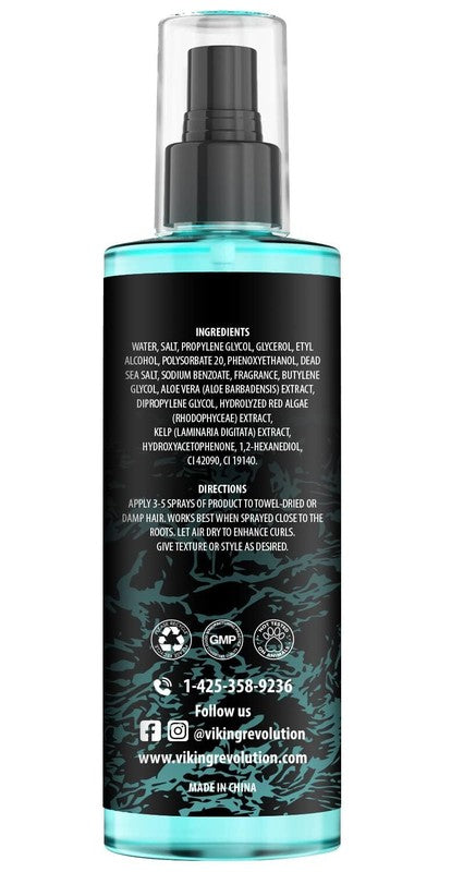 Viking Revolution Sea Salt Spray for Hair Men - Hair Texturizing Spray with Kelp, Aloe Vera and Red Algae Extract - Surf Spray to Add Volume and Texture Sea Salt Spray for Men Beach Hair Spray - 8.8oz : Beauty & Personal Care