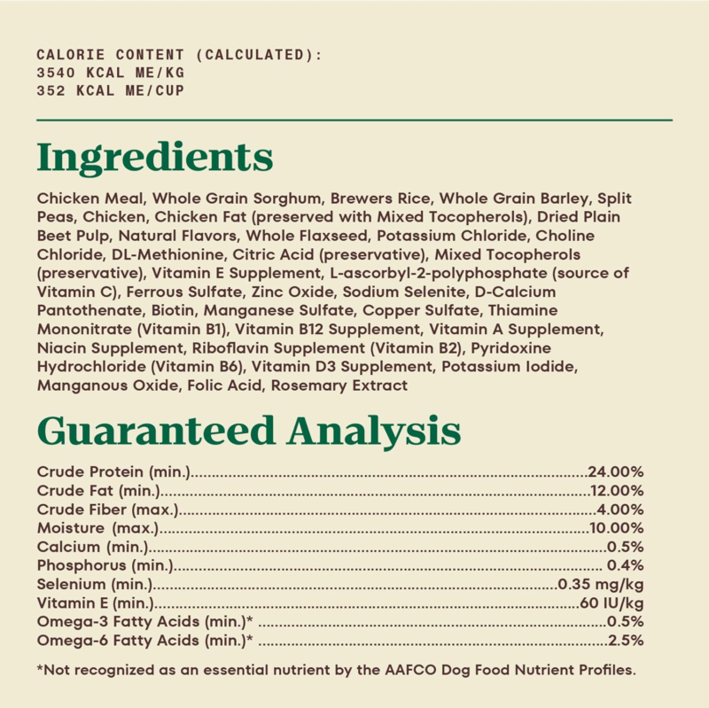 Nutro Max Senior Dry Dog Food with Farm-Raised Chicken, 25 lb. Bag : Pet Supplies