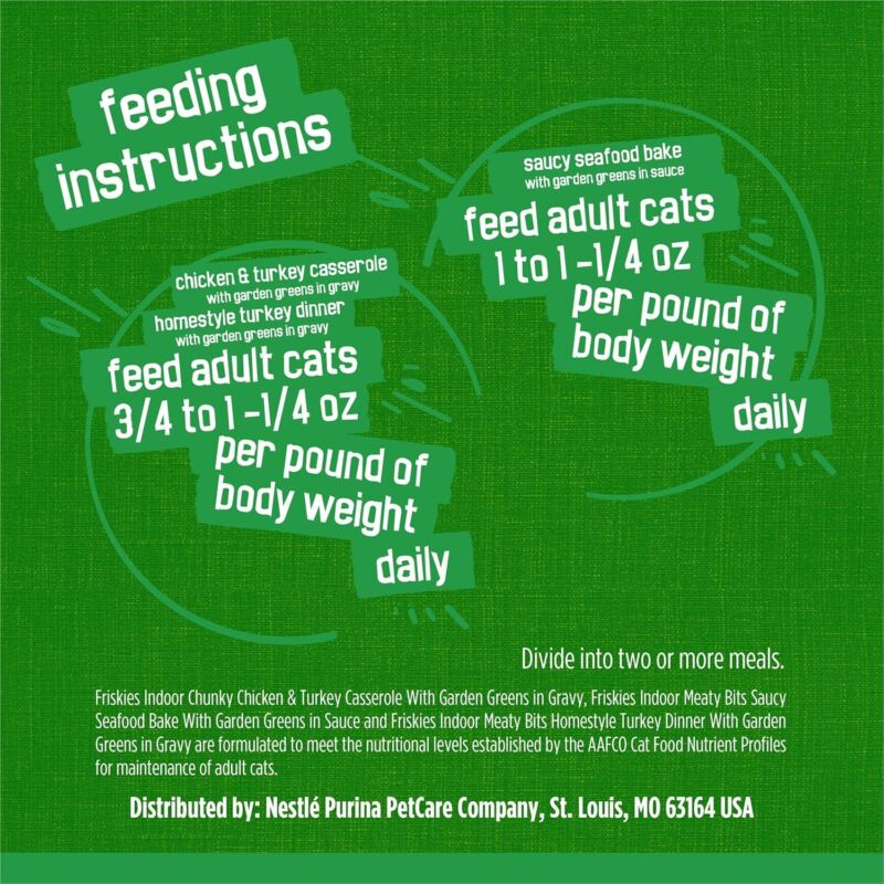 Purina Friskies Indoor Cat Food 24ct VP - (Chicken and Turkey Casserole, Saucy Seafood Bake, Homestyle Turkey Dinner) - (Pack of 24) 5.5 oz. Cans : Pet Supplies