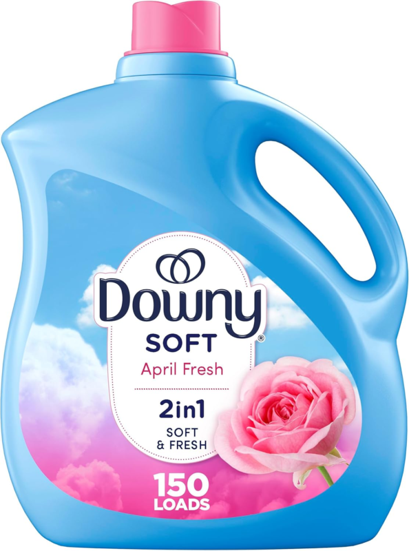 Downy Fabric Softener Liquid, April Fresh Scent, 111 fl oz, 150 Loads : Health & Household