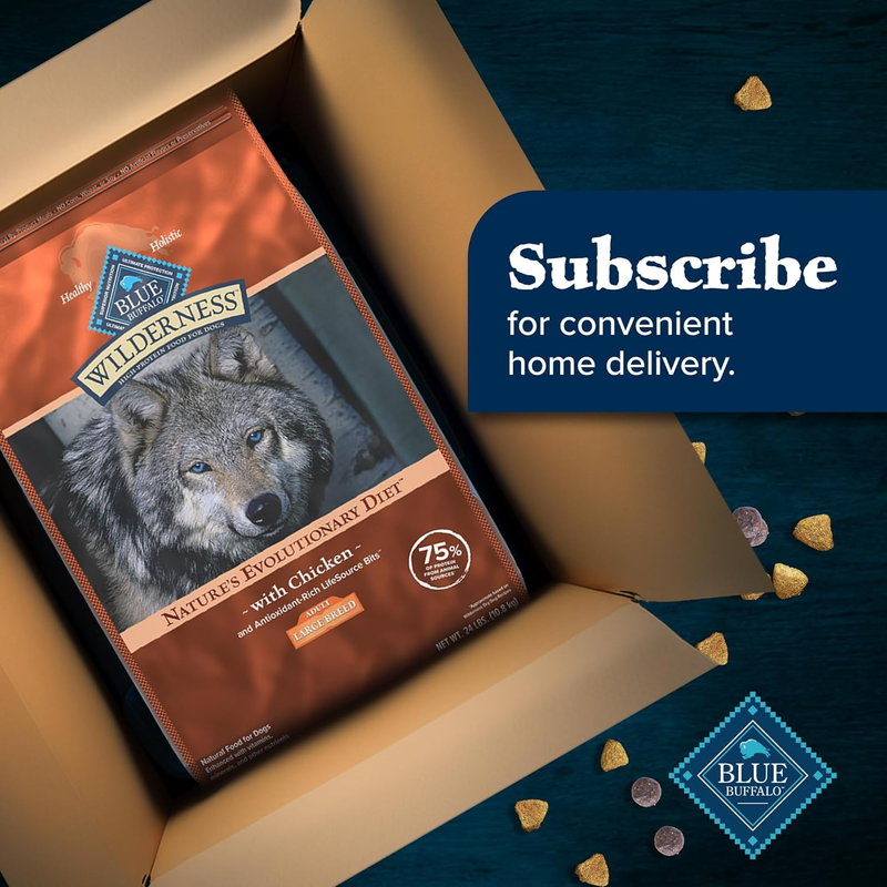 Blue Buffalo Wilderness Large Breed Adult Dry Dog Food Wholesome Grains Natural Ingredients Chicken : Sports & Outdoors