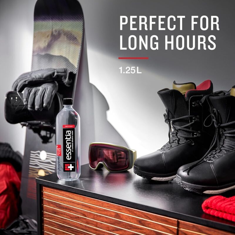 Essentia Water LLC , 99.9% Pure, Infused with Electrolytes for a Smooth Taste, pH 9.5 or Higher; Ionized Alkaline Water, Black, 42.3 Fl Oz (Pack of 12) : Grocery & Gourmet Food