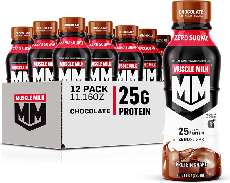 Muscle Milk Genuine Protein Shake, Chocolate, 25g Protein, 11.16 Fl Oz (Pack of 12), Packaging May Vary : Health & Household