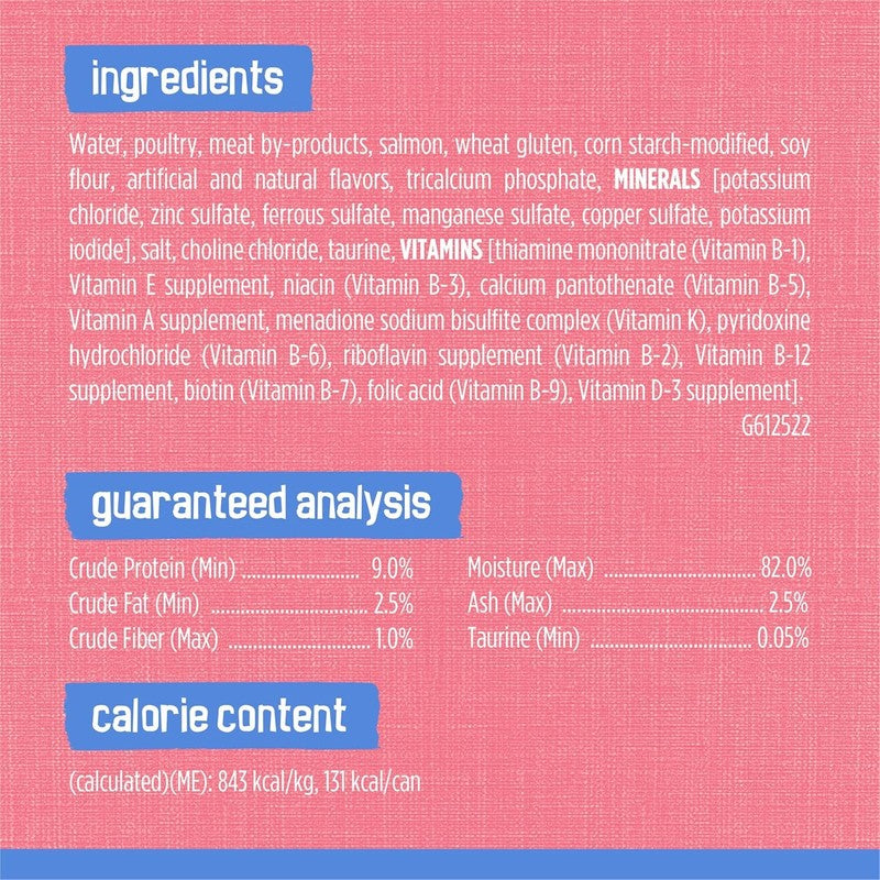 Purina Friskies Shreds With Salmon in Sauce Wet Cat Food - (Pack of 24) 5.5 oz. Cans : Canned Wet Pet Food : Pet Supplies