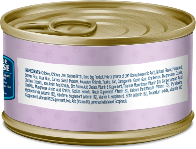 Blue Buffalo Baby BLUE Natural Kitten Wet Cat Food, Healthy Growth Formula with DHA, Chicken Recipe Multi-Pack, 3-oz. Cans (24 Count) : Pet Supplies
