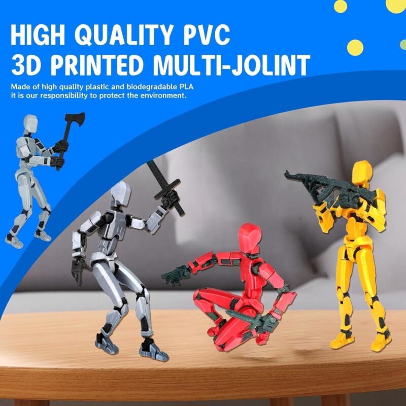 MerryXD T13 Action Figure,Assembly Completed Dummy Nova Titan Lucky 13 Action Figure 3D Printed Multi-Jointed Movable Toy Red : Toys & Games