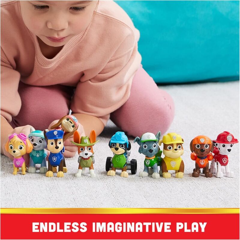 Paw Patrol, 10th Anniversary, All Paws On Deck Toy Figures Gift Pack with 10 Collectible Action Figures, Kids Toys for Ages 3 and up : Toys & Games