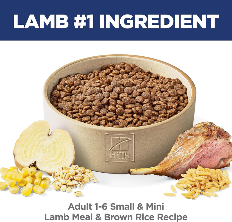 Hill's Science Diet Small & Mini, Adult 1-6, Small & Mini Breeds Premium Nutrition, Dry Dog Food, Lamb & Brown Rice, 4.5 lb Bag