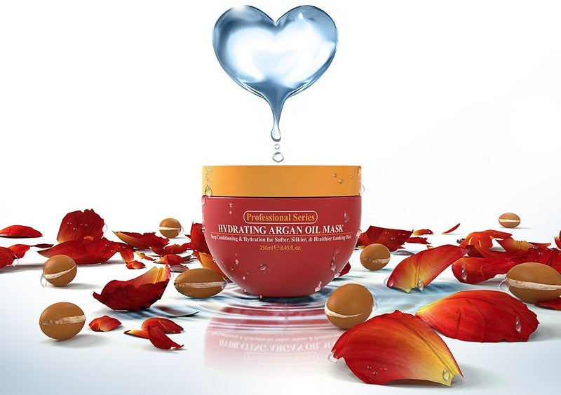 Arvazallia Hydrating Argan Oil Hair Mask and Deep Conditioner for Dry or Damaged Hair (8.45 oz Jar) : Beauty & Personal Care