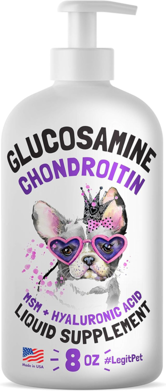 Liquid Glucosamine for Dogs Bacon Flavour with Chondroitin, MSM & Hyaluronic Acid K9 Supplement Hip and Joint Formula Advanced Mobility Joint Pain Relief Senior Advanced Supplement for All Breeds : Pet Supplies