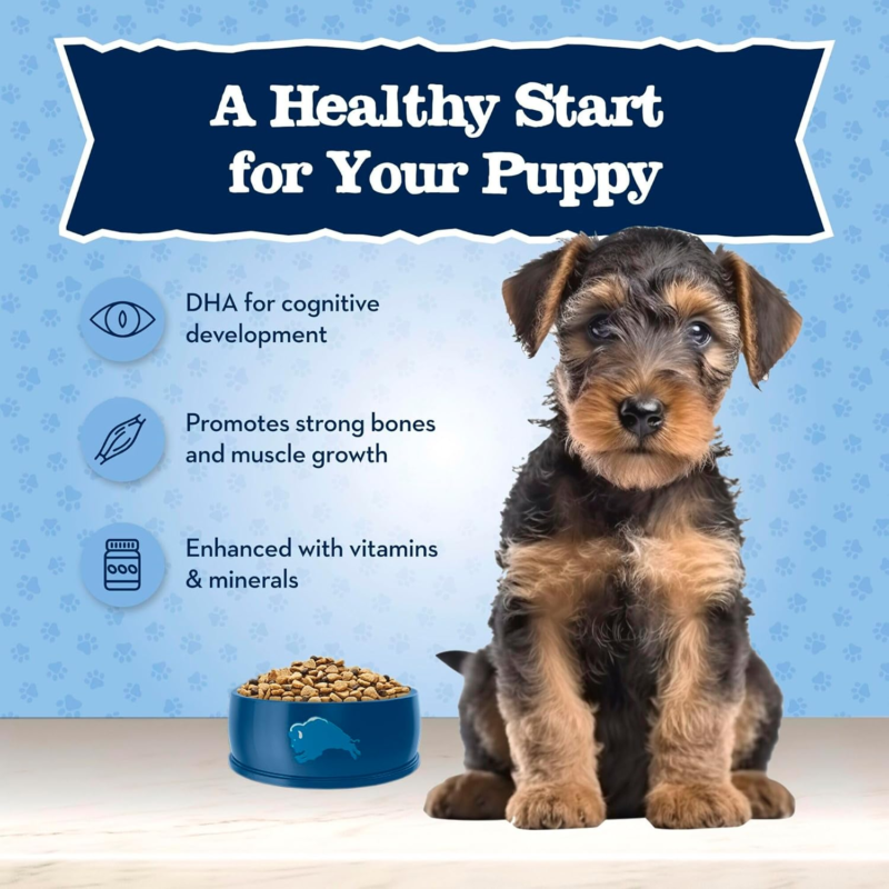 Blue Buffalo Baby Blue Natural Dry Food for Puppies, Healthy Growth Formula with DHA, Savory Chicken Recipe, 11-lb. Bag