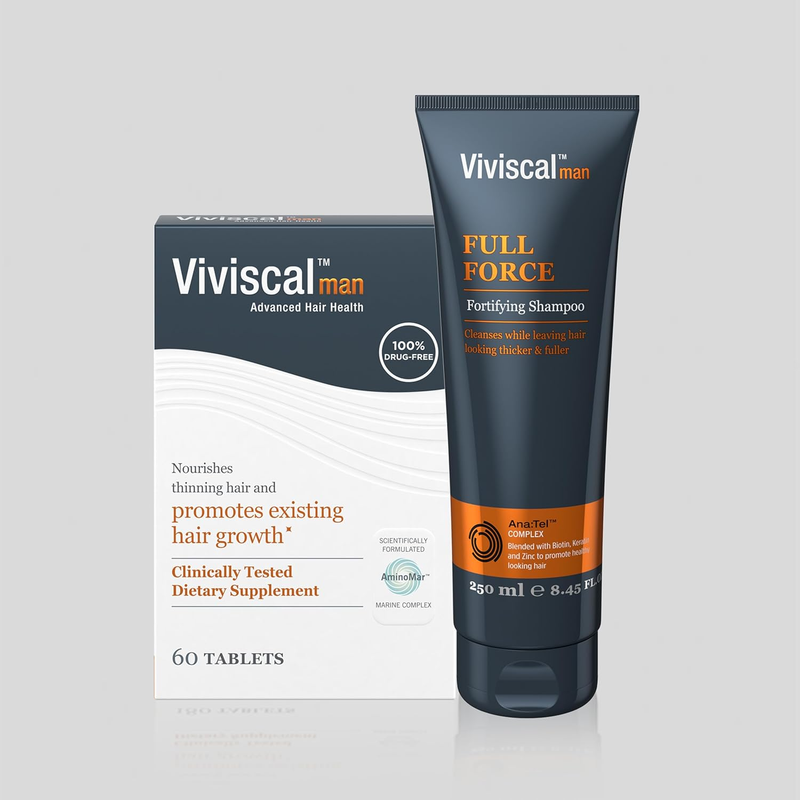 Viviscal Men's Hair Growth Supplements for Thicker, Fuller Hair Clinically Proven with Proprietary Collagen Complex, 60 Tablets - 1 Month Supply : Beauty & Personal Care