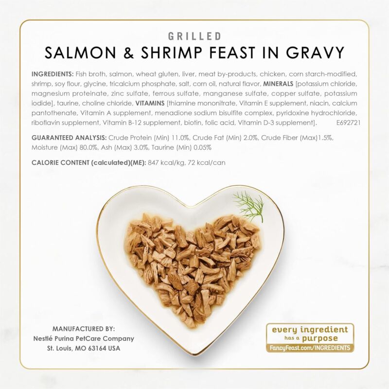 Purina Fancy Feast Grilled Wet Cat Food Seafood Collection in Wet Cat Food Variety Pack - (Pack of 30) 3 oz. Cans : Pet Supplies