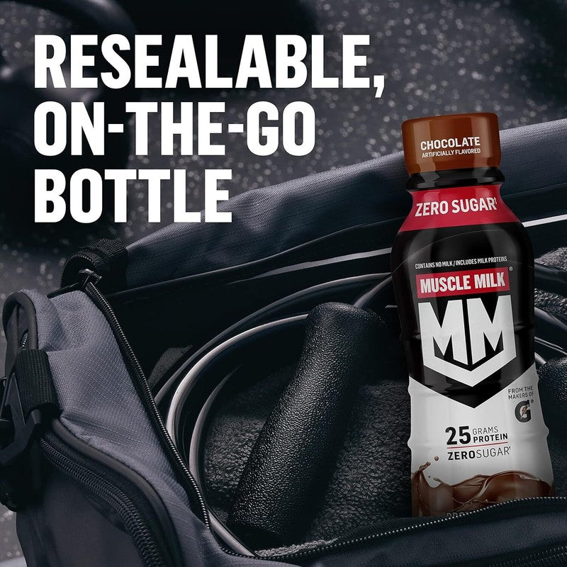 Muscle Milk Genuine Protein Shake, Chocolate, 25g Protein, 11.16 Fl Oz (Pack of 12), Packaging May Vary : Health & Household