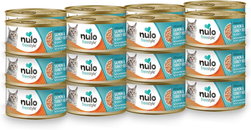 Nulo Freestyle Salmon & Turkey Minced Wet Canned Cat Food, 3 Ounce (Pack of 24) : Pet Supplies