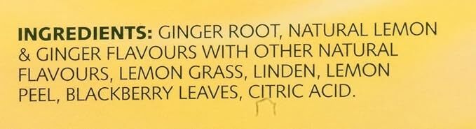 Twinings Lemon & Ginger Herbal Tea Individually Wrapped Bags, 100 Count (Pack of 1), Tangy Lemon, Spicy Ginger, Naturally Caffeine-Free, Enjoy Hot or Iced | Packaging May Vary : Grocery & Gourmet Food