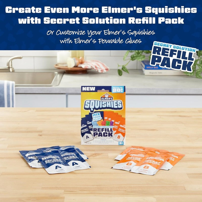 Elmer's Squishies Minis, Make Your Own Squishies Kit, Creates 6 Characters