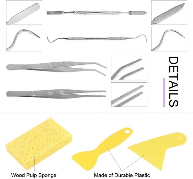 Swpeet 9Pcs Mosaic Tools Kit, Including Heavy Duty Glass Mosaic Cut Nippers and Tile Nippers, 2Pcs Scrapers, 2Pcs Tweezers, 1Pcs Double-EndedHook, 1Pcs Spatula with 1Pcs Sponge for Mosaic Tile : Tools & Home Improvement