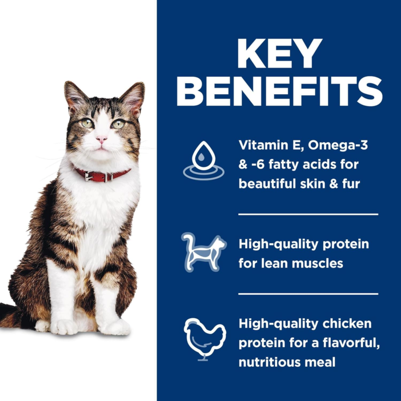 Hill's Science Diet Adult Hairball Control Chicken Recipe Dry Cat Food, 3.5 lbs. : Dry Pet Food : Pet Supplies