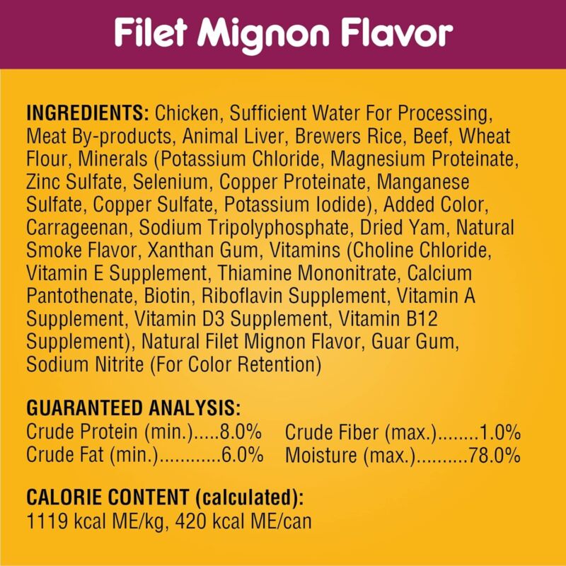 Pedigree Chopped Ground Dinner Wet Dog Food Filet Mignon & Beef Variety Pack, 13.2 oz. Cans (12 Count, Pack of 1): Pet Supplies: Amazon.com