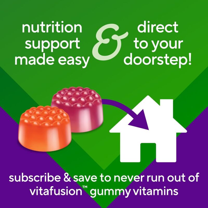 Vitafusion Vitamin D3 Gummy Vitamins for Bone and Immune System Support, Peach, Blackberry and Strawberry Flavored, 50 mcg Vitamin D, America’s Number 1 Gummy Vitamin Brand, 75 Day Supply, 150 Count : Health & Household